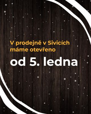 Tři, dva, jedna a start! 🤩 Po vánoční pauze znovu otevíráme naši prodejnu v Sivicích! 💛 Tak přijďte! Máte to k nám daleko?...